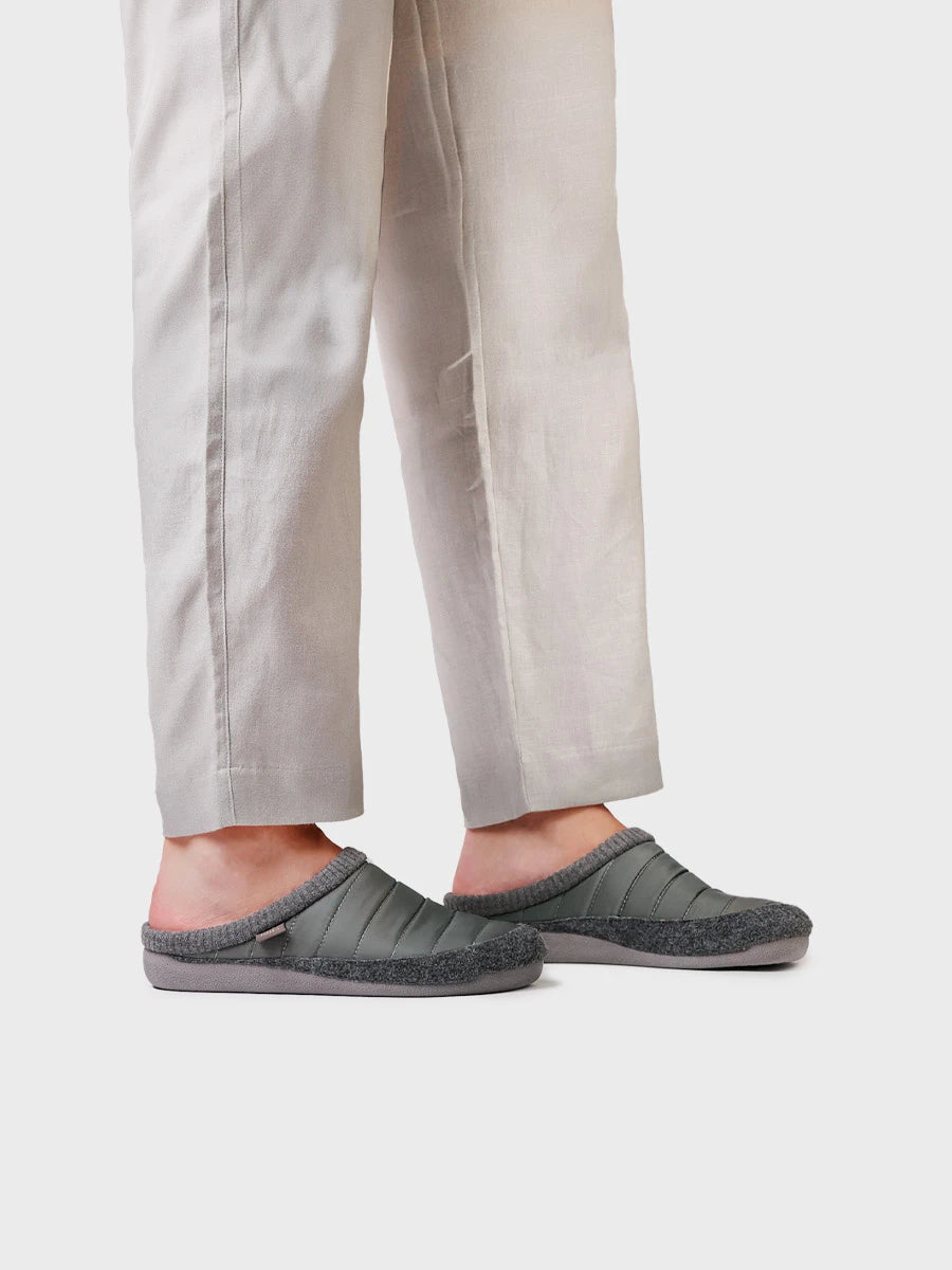 Zapatillas de casa hombre - Zapatilla de casa tipo zueco en tejido acolchado y fieltro | NIX-TK  - Toni Pons  