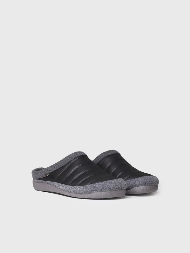 zapatillas de casa hombre - Zapatilla de casa tipo zueco en tejido acolchado y fieltro | NIX-TK  - Toni Pons  