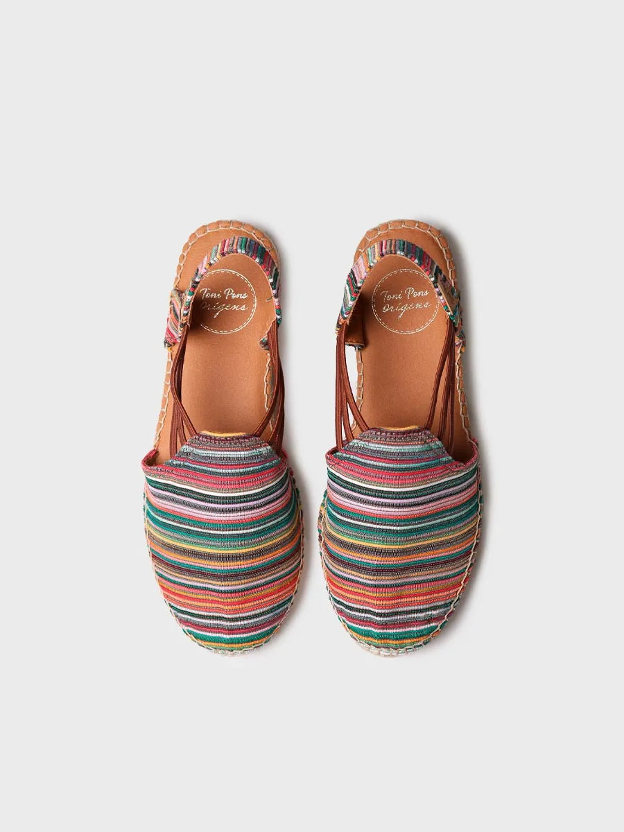  - Alpargata plana de mujer a rayas multicolor | NOA-BO  - Toni Pons  