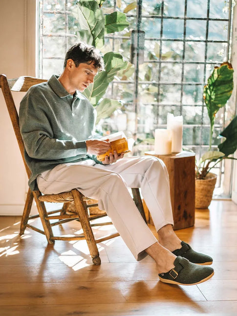 zapatillas de casa hombre - Zapatilla tipo zueco para hombre en fieltro | NORTON-FP  - Toni Pons  