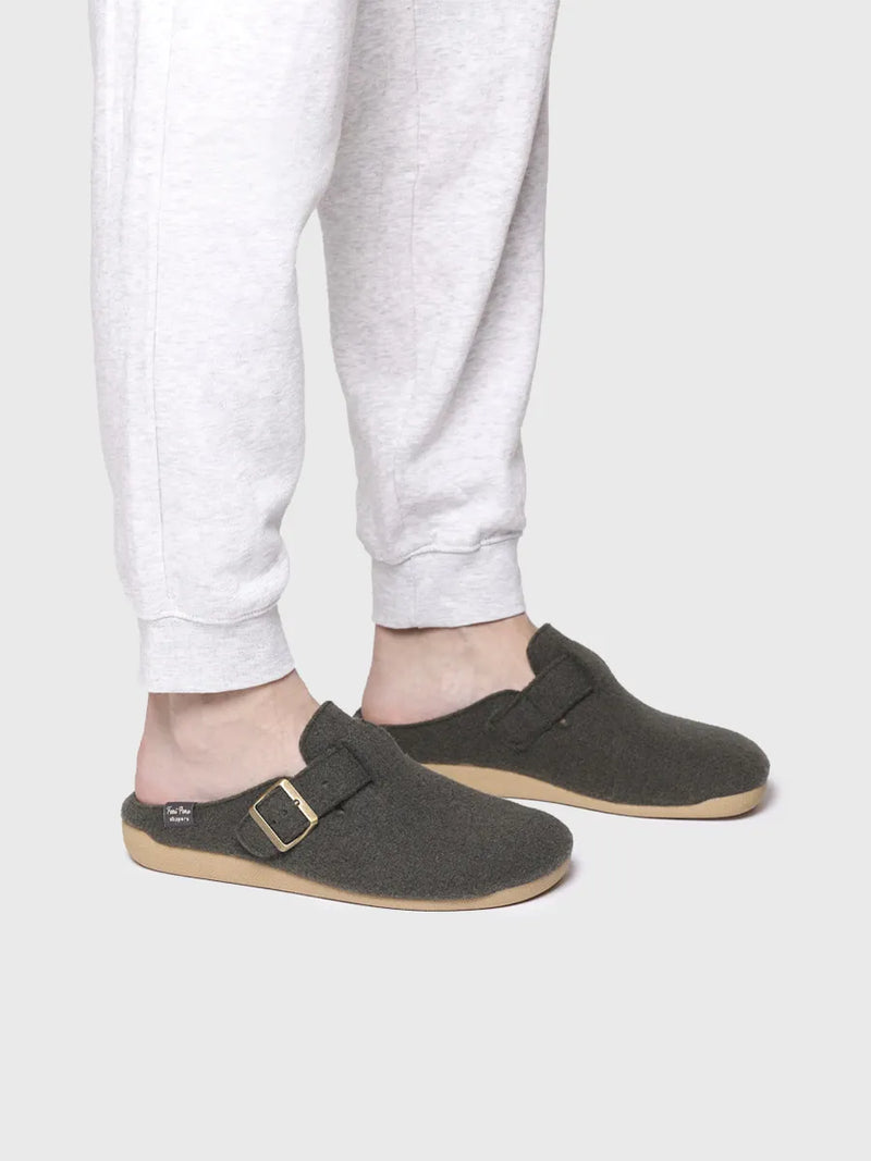 zapatillas de casa hombre - Zapatilla tipo zueco para hombre en fieltro | NORTON-FP  - Toni Pons  