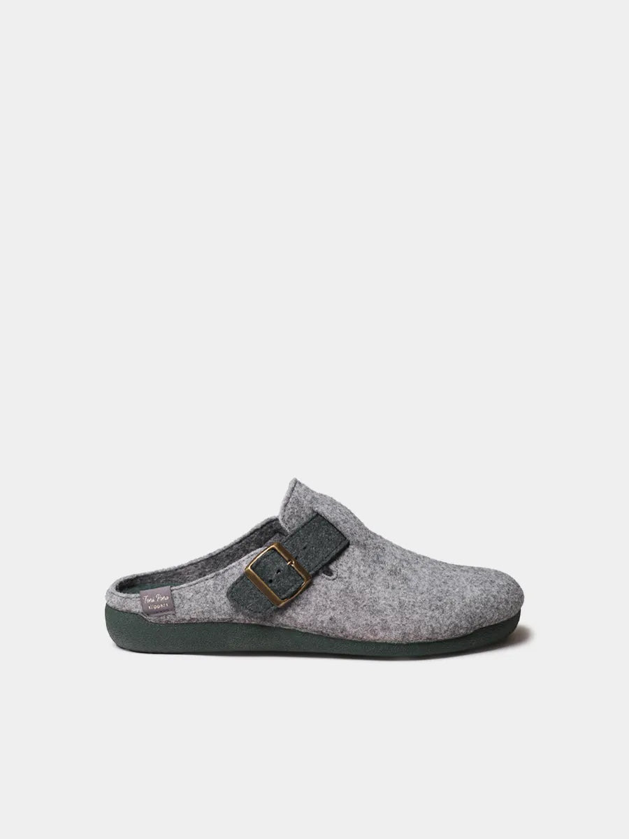 Zapatilla tipo zueco para hombre en fieltro reciclado | NORTON-FR