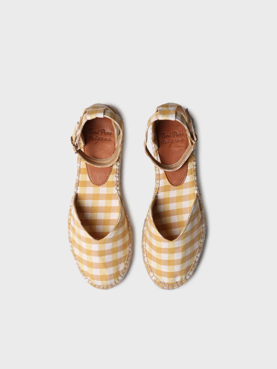  - Alpargata plana de mujer con estampado vichy | NURI-VH  - Toni Pons  