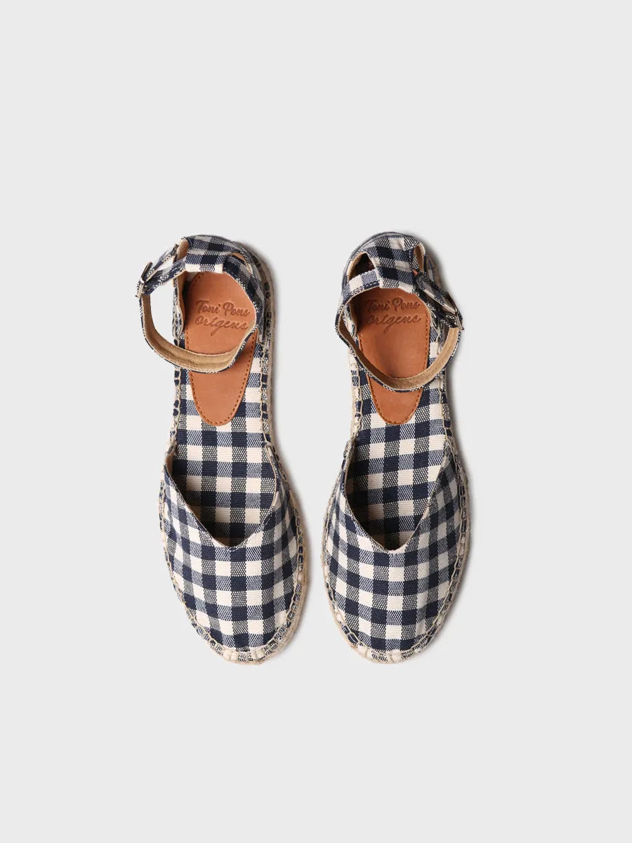  - Alpargata plana de mujer con estampado vichy | NURI-VH  - Toni Pons  