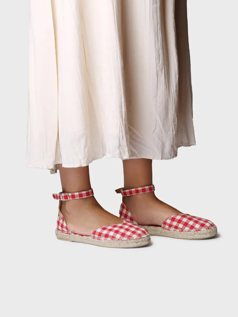  - Alpargata plana de mujer con estampado vichy | NURI-VH  - Toni Pons  