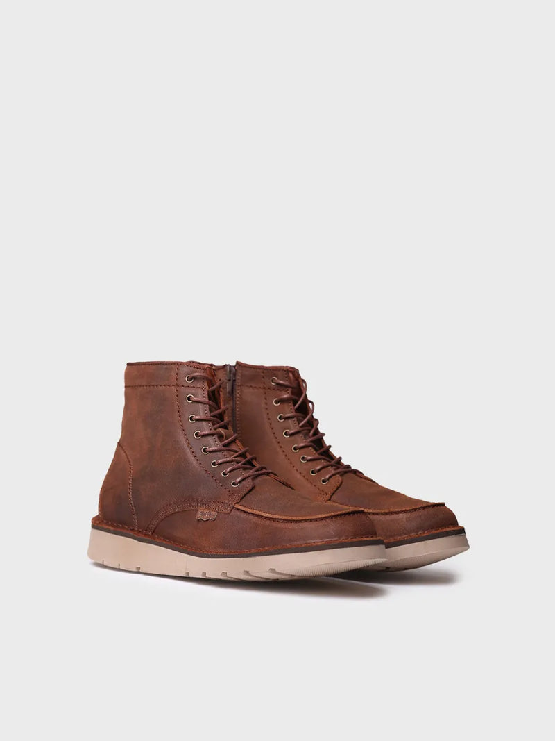 botines hombre - Botín de piel para hombre con cordones | ORIOL-SW  - Toni Pons  