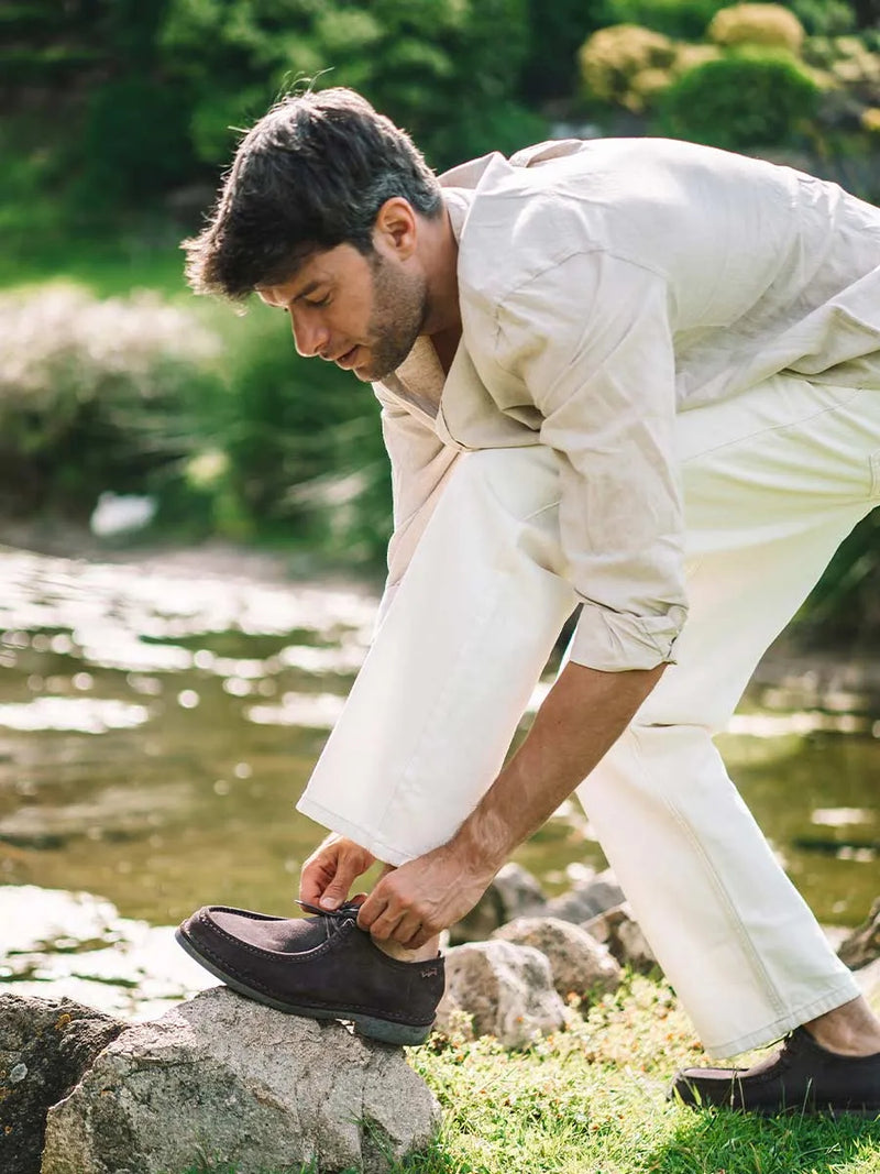 Zapatos con cordones hombre - Zapato en serraje con cordones para hombre | ORLANDO-SY  - Toni Pons  