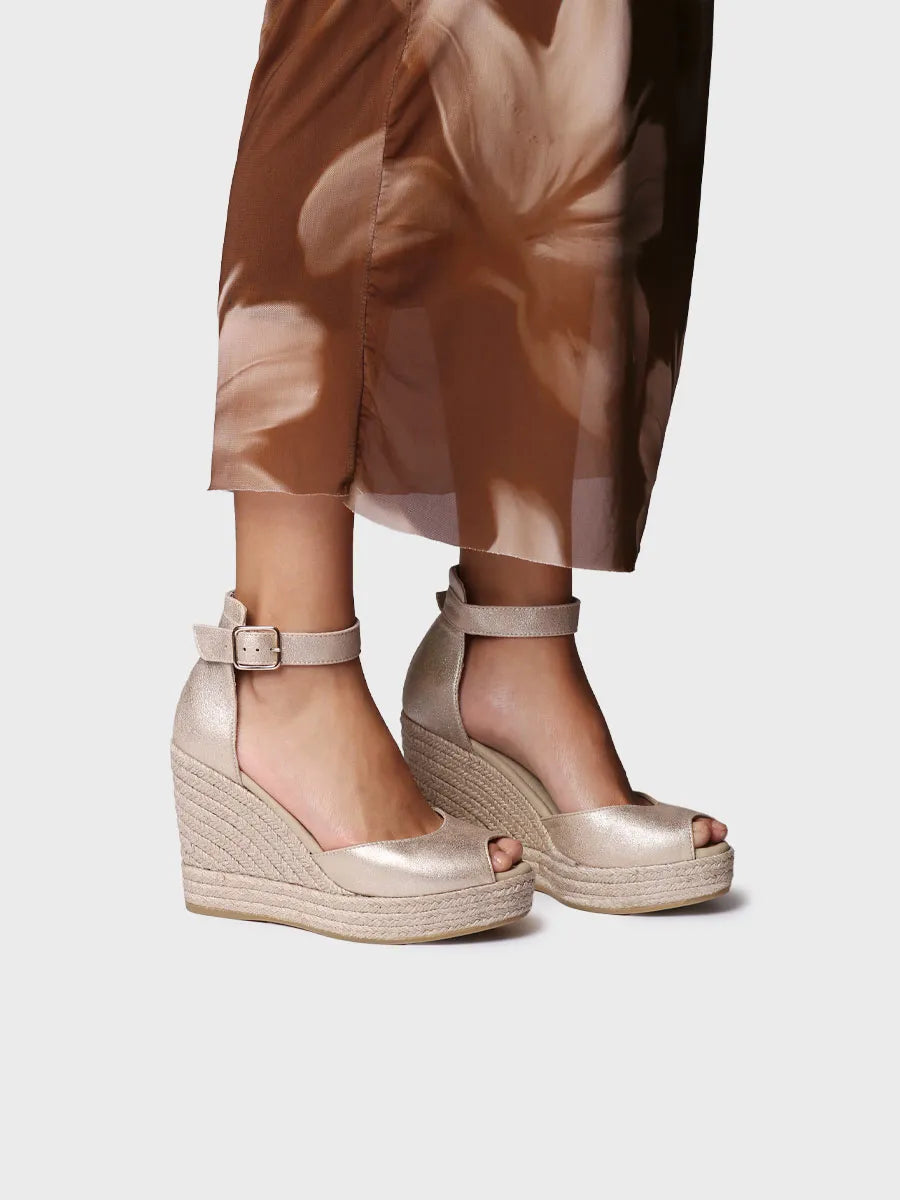 Alpargatas mujer - Alpargata alta de mujer en piel con cuña | OTILE  - Toni Pons  