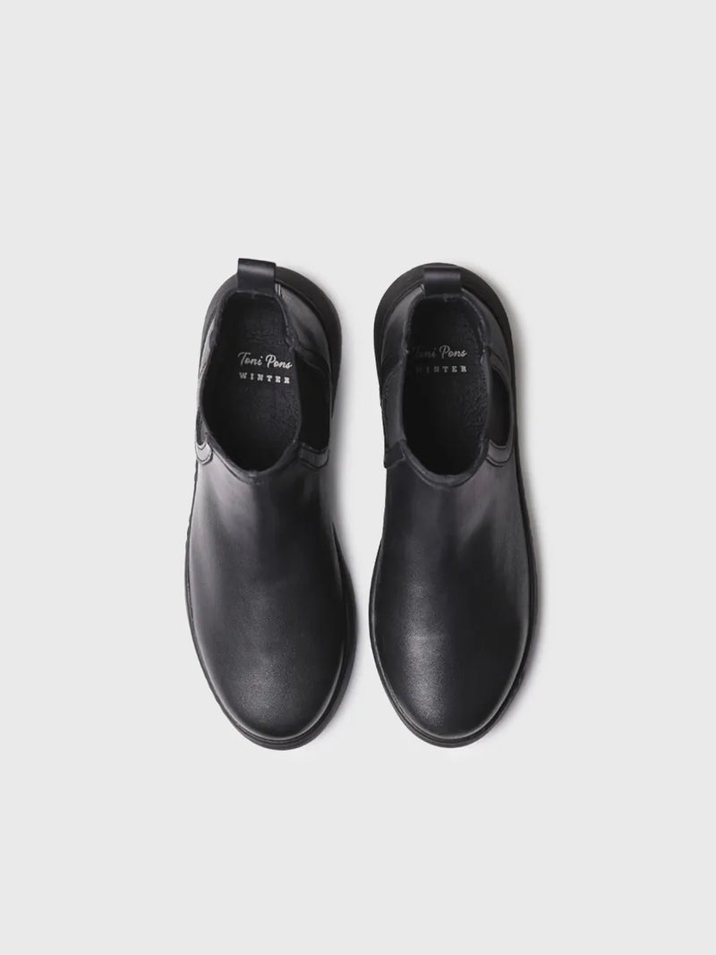 botines mujer - Botín de piel para mujer con elásticos laterales | PADUA  - Toni Pons  