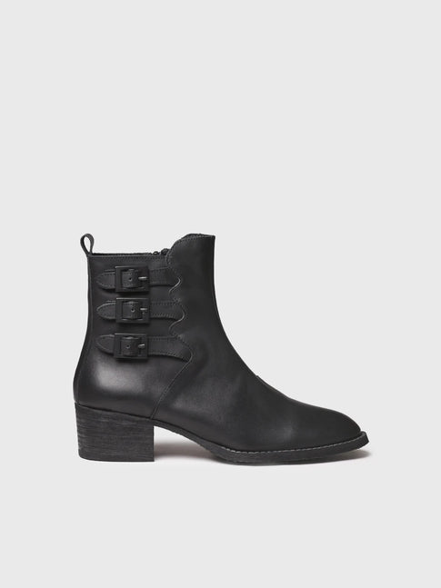 Stivaletto in pelle con fibbie da donna | PALENCIA-P