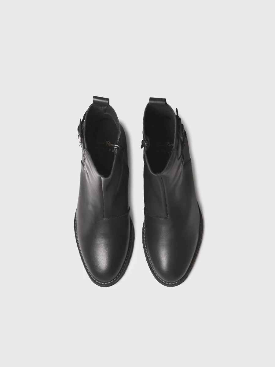 Stivaletto in pelle con fibbie da donna | PALENCIA-P