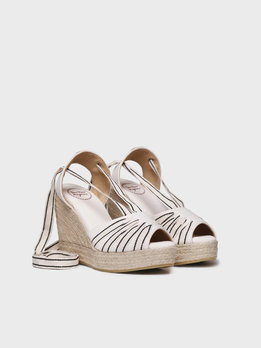  - Alpargata de mujer con cuña alta y cintas | PALS-CC  - Toni Pons  