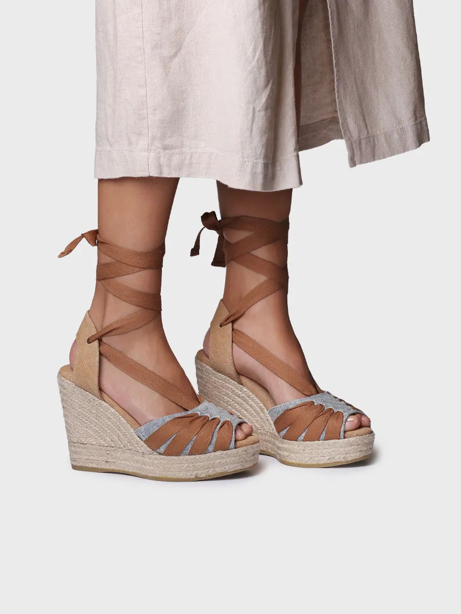  - Alpargata de mujer con cuña alta y cintas | PALS-CC  - Toni Pons  