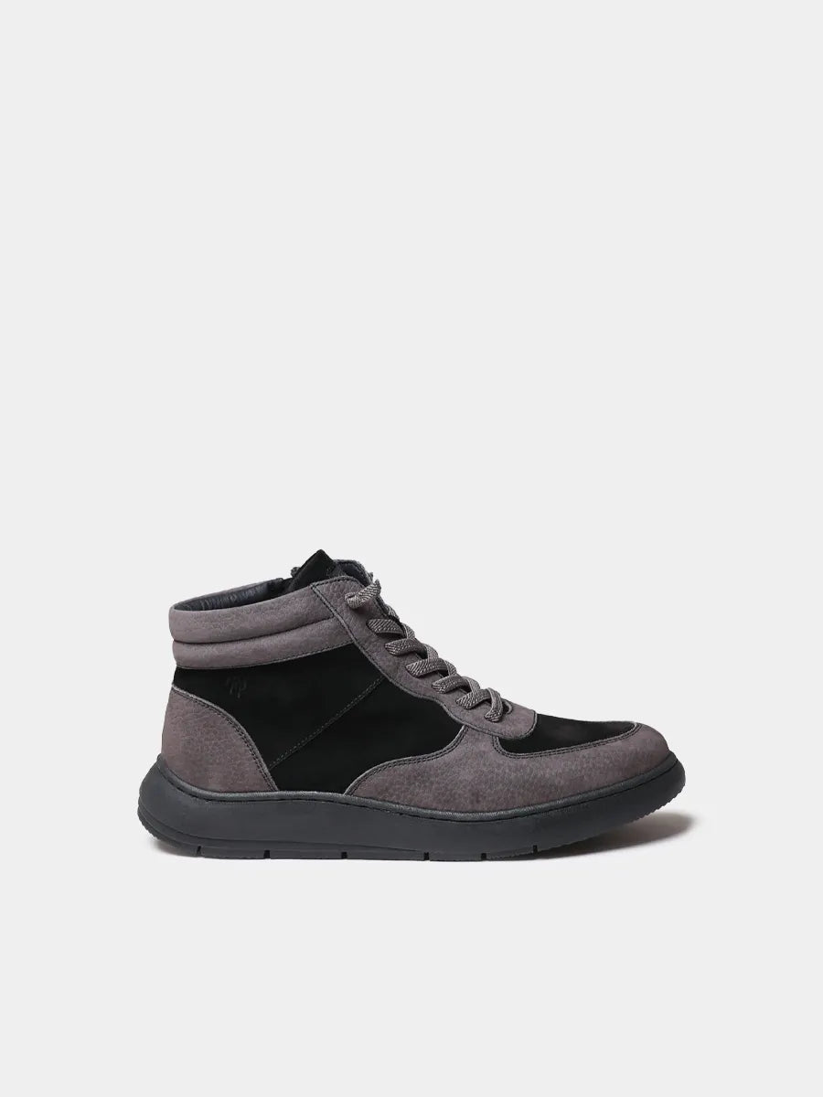 Zapatos mujer - Zapatilla abotinada de mujer en serraje con cremallera | PANAMA  - Toni Pons  