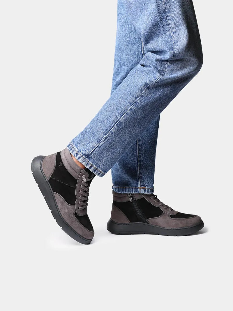 Zapatos mujer - Zapatilla abotinada de mujer en serraje con cremallera | PANAMA  - Toni Pons  