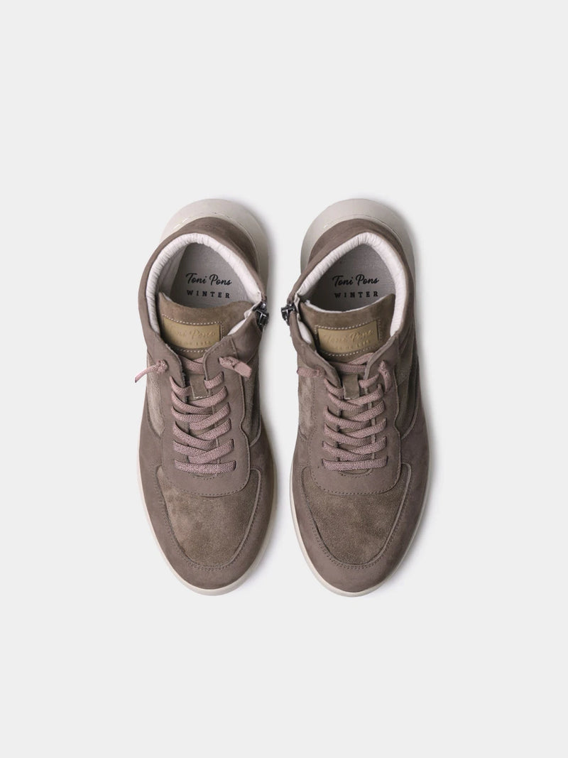 Zapatos mujer - Zapatilla abotinada de mujer en serraje con cremallera | PANAMA  - Toni Pons  