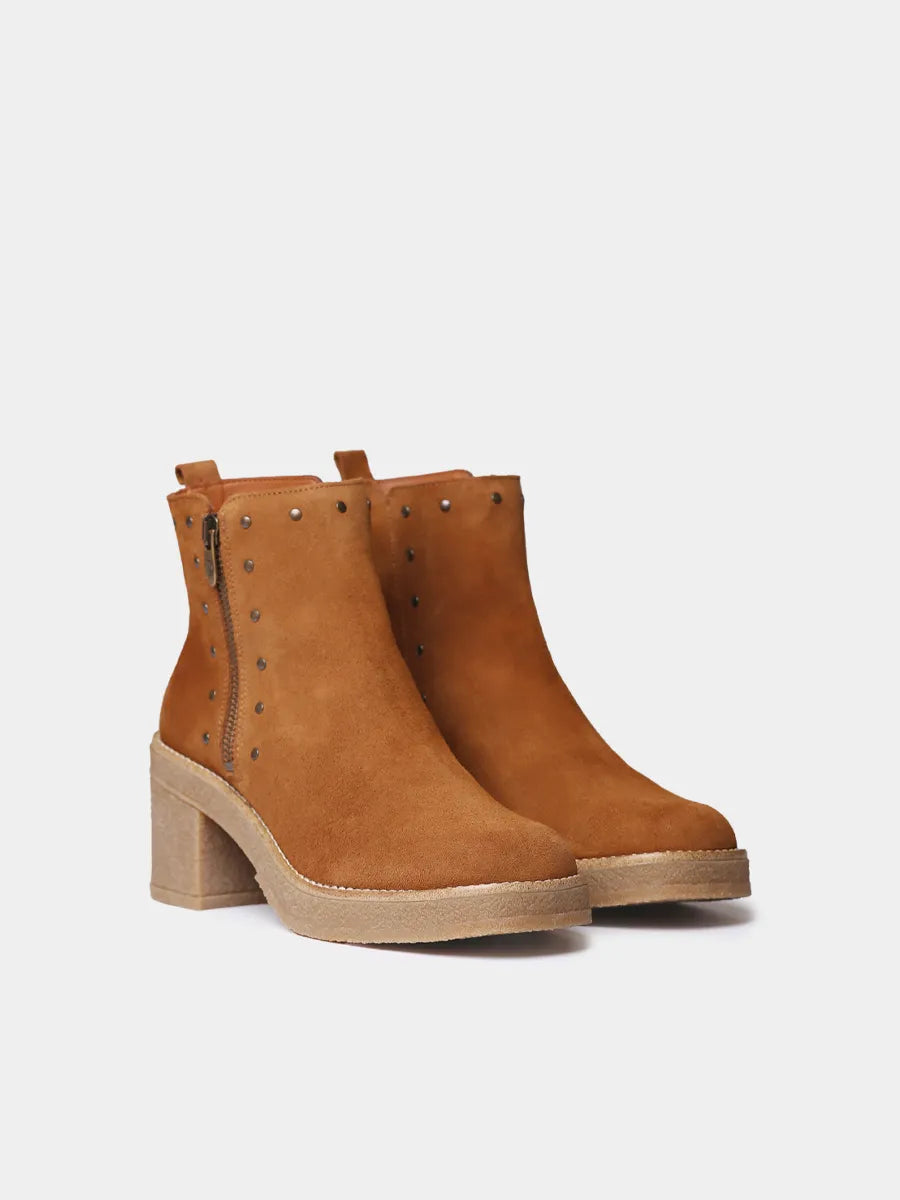 Botines mujer - Botín de mujer en serraje con tachuelas y plataforma | PAU-SY  - Toni Pons  