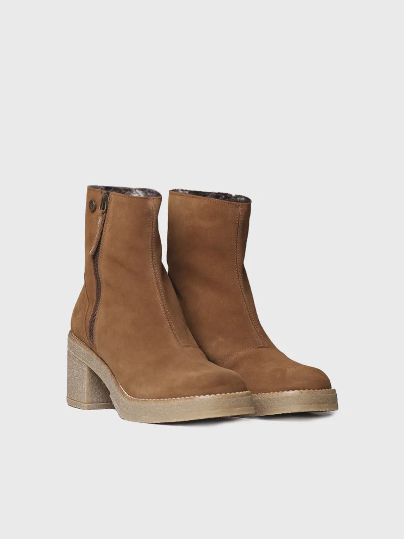 botines mujer - Botín de tacón ancho para mujer en serraje | PERU-SY  - Toni Pons  