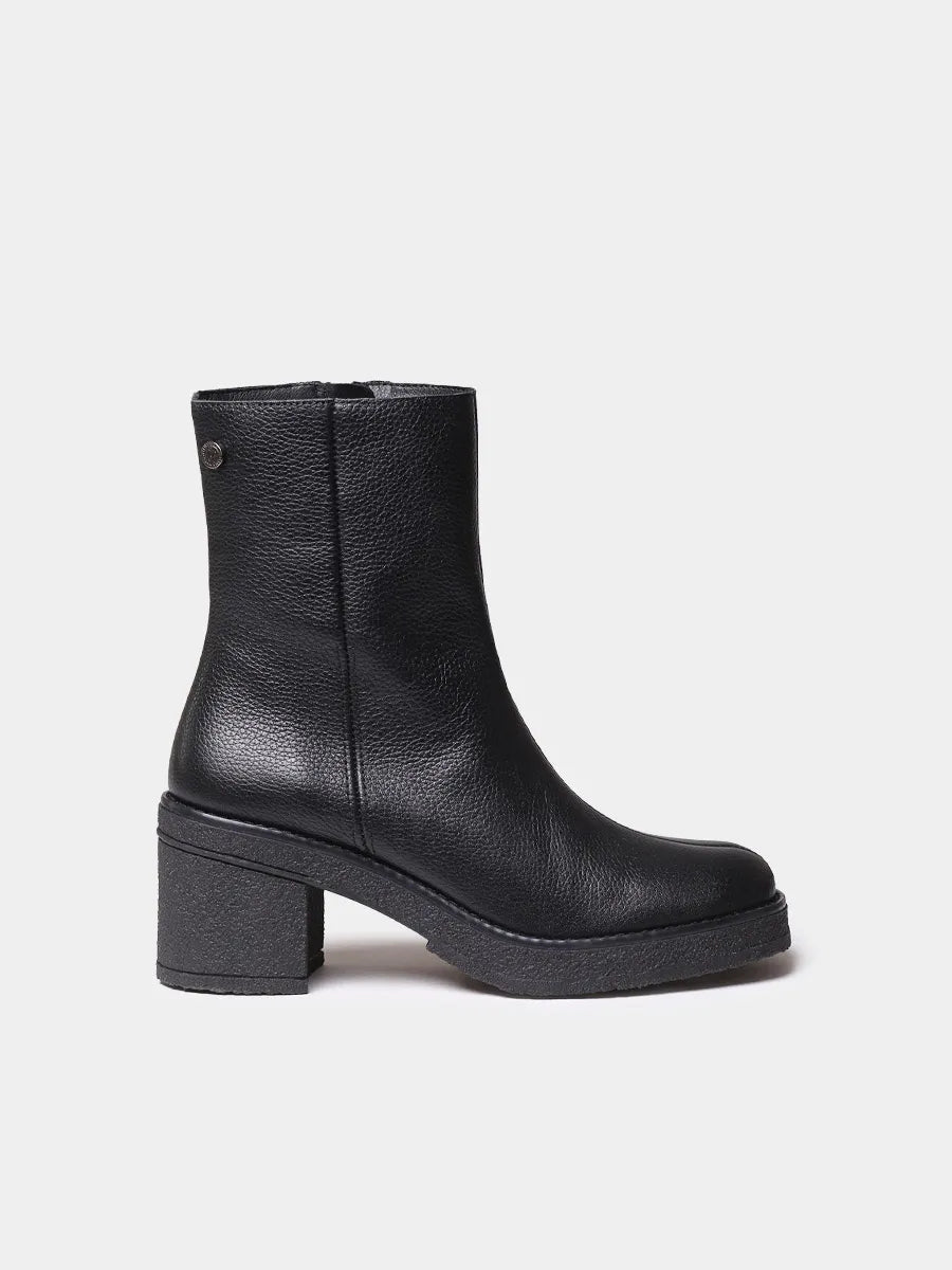 Botines mujer - Botín de mujer en piel con plataforma y tacón ancho | PIANI-PO  - Toni Pons  