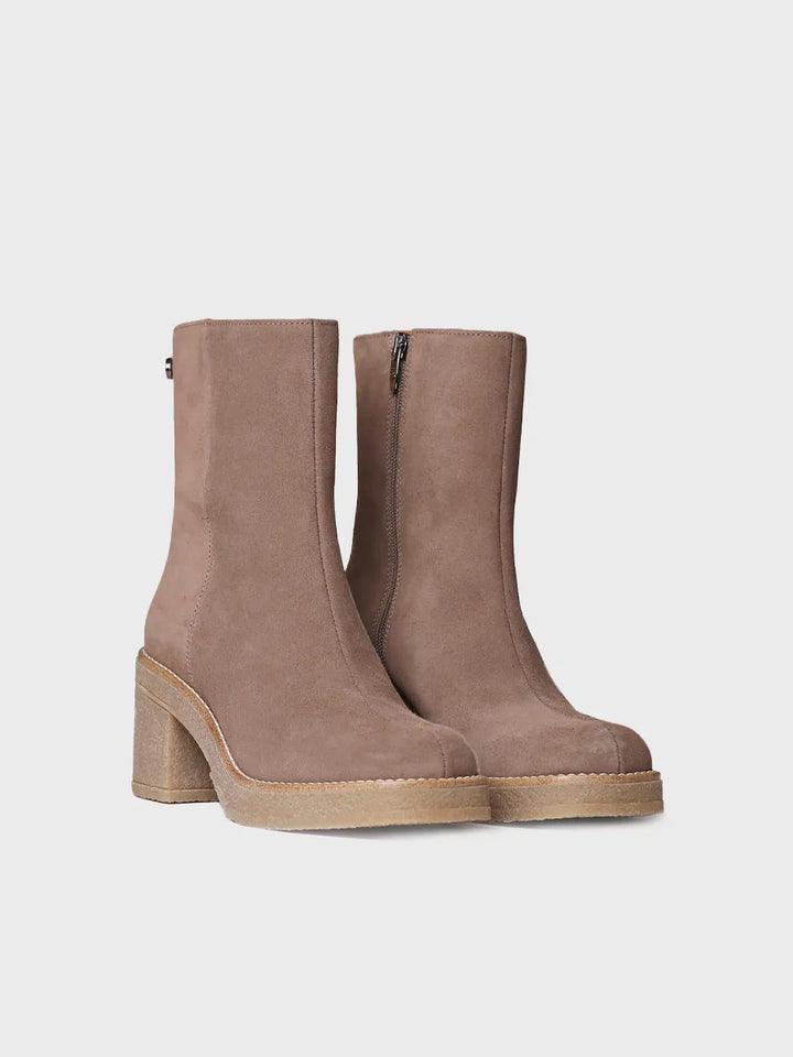 botines mujer - Botín de tacón ancho para mujer en serraje | PIANI-SY  - Toni Pons  