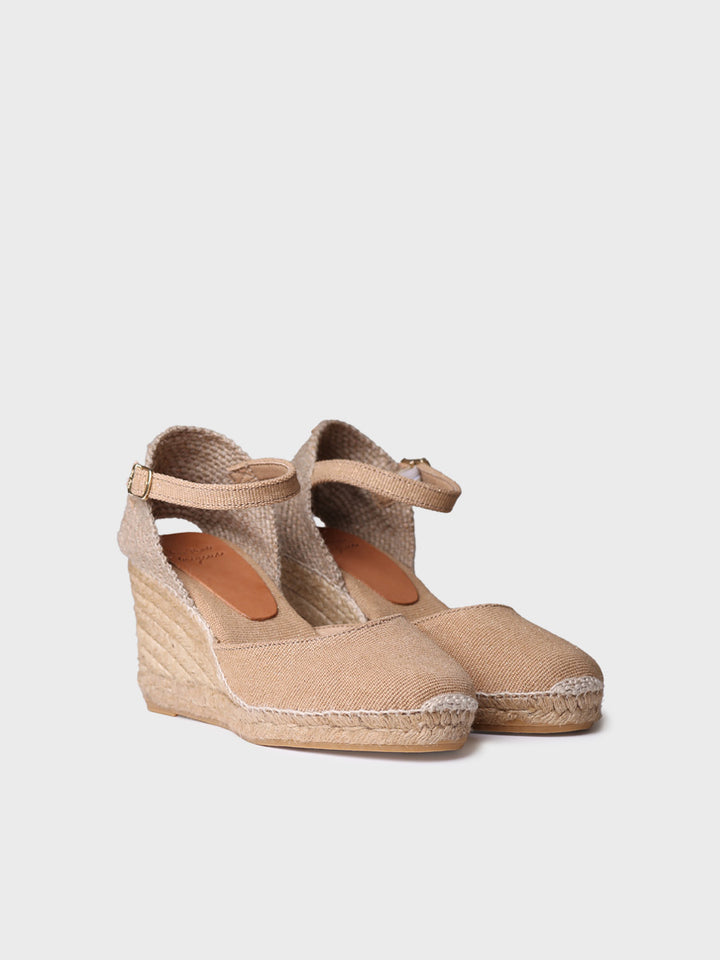 Alpargata mujer - Alpargata de cuña para mujer en lino y algodón  - Toni Pons  