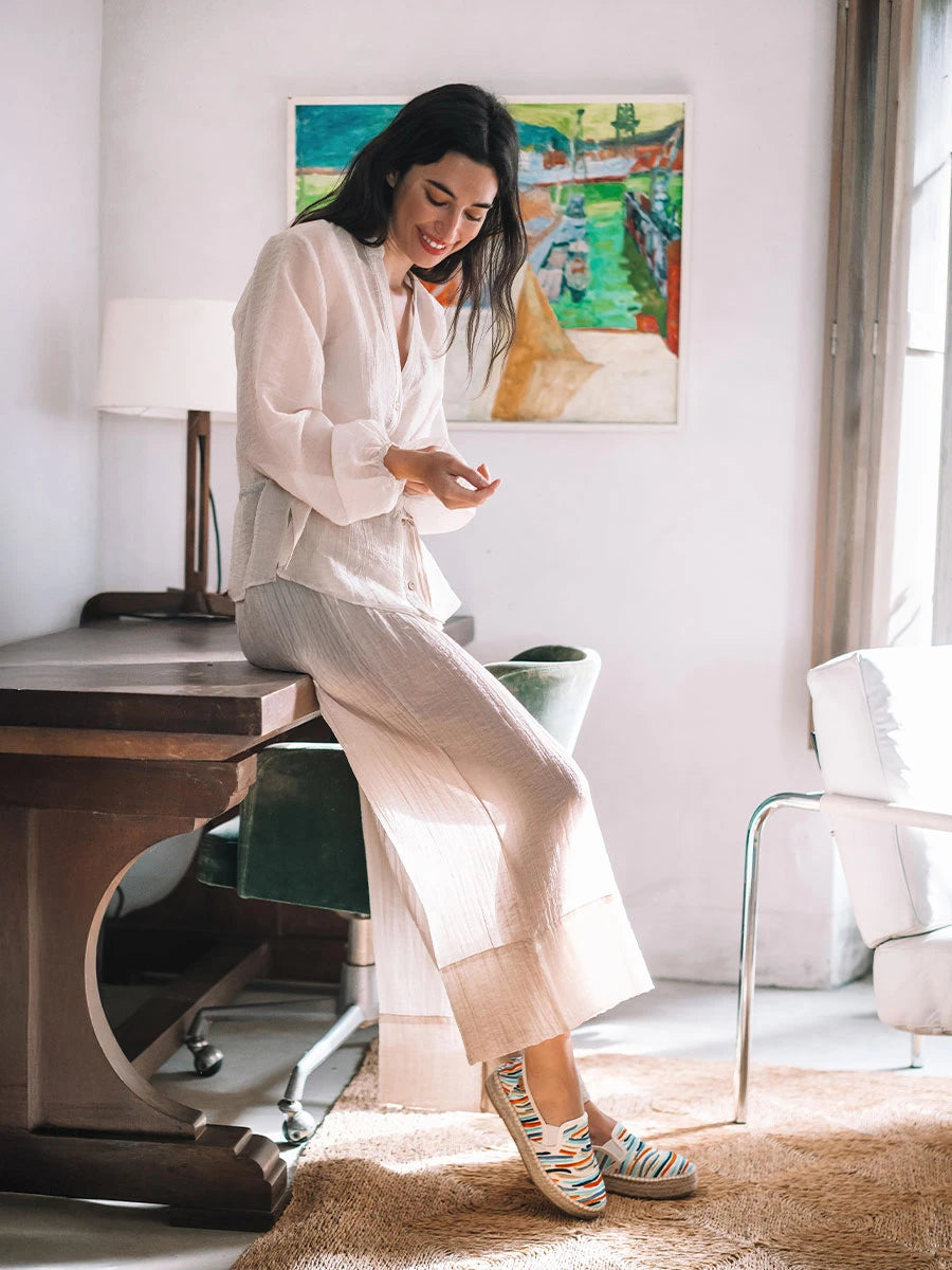  - Alpargata de mujer bordada multicolor | POLA  - Toni Pons  