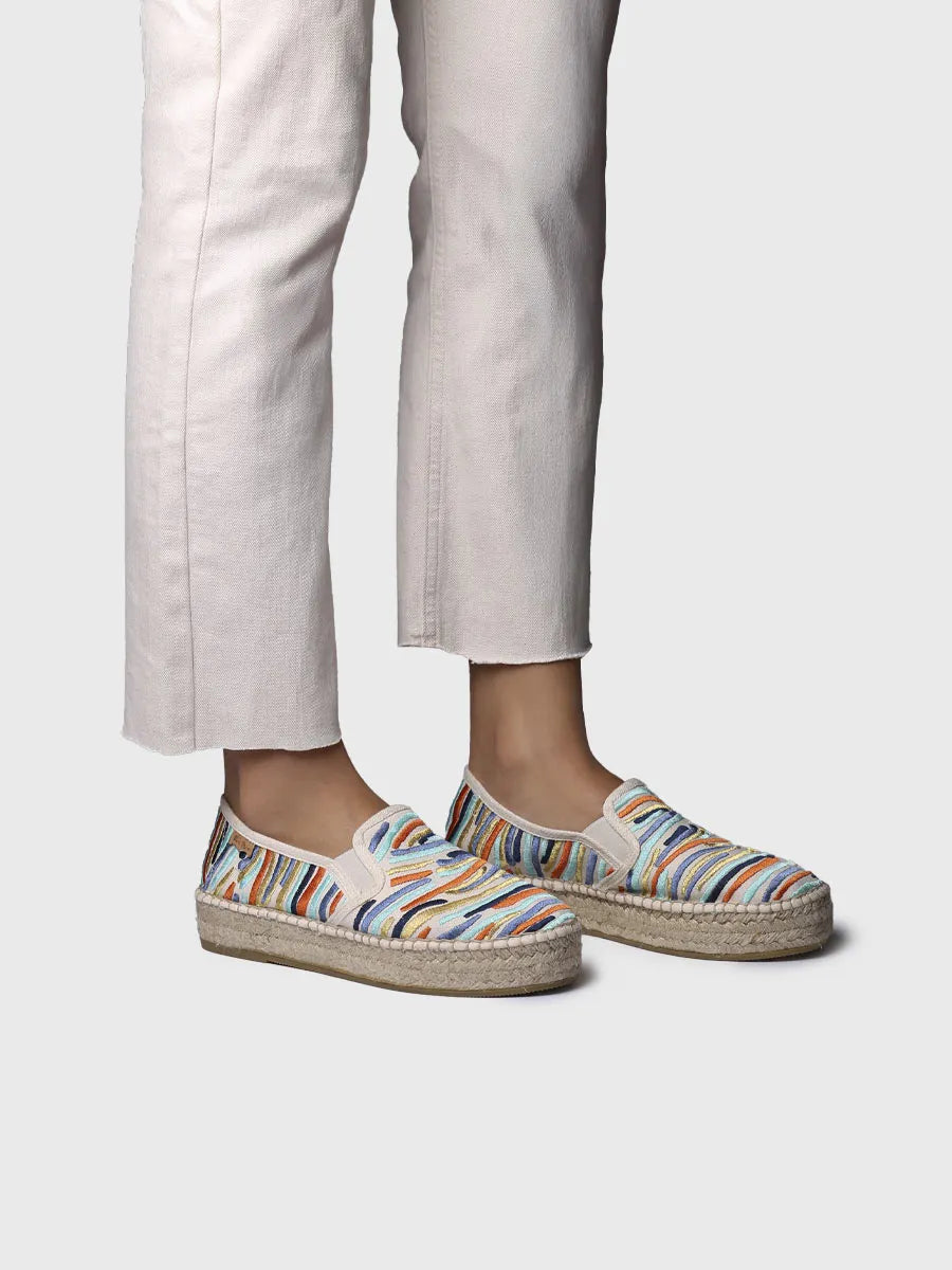  - Alpargata de mujer bordada multicolor | POLA  - Toni Pons  