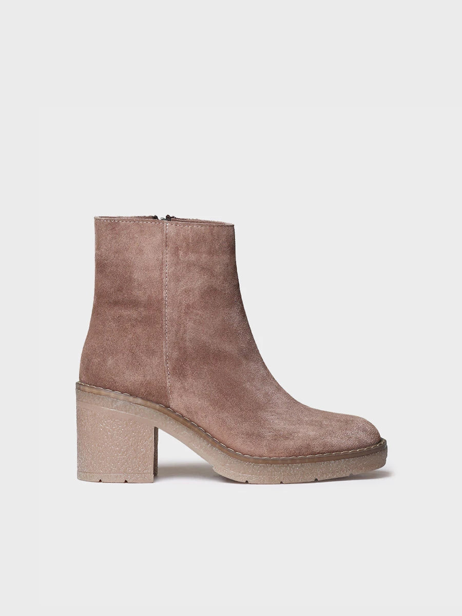 Botines mujer - Botín en piel con cremallera y tacón para mujer | PRADES-P  - Toni Pons  