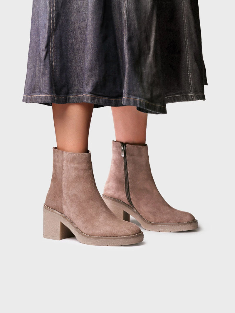 Botines mujer - Botín en piel con cremallera y tacón para mujer | PRADES-P  - Toni Pons  