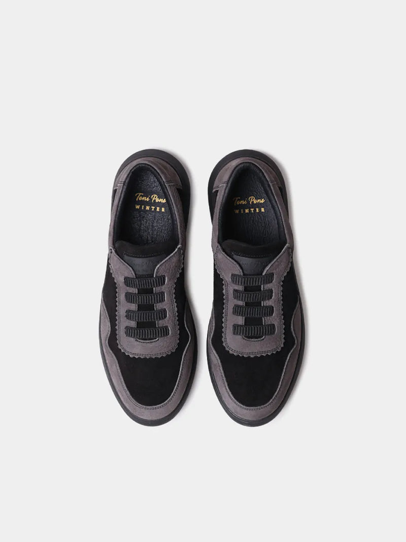 Zapatos con cordones mujer - Zapatilla deportiva de mujer en serraje bicolor | PRESTON  - Toni Pons  