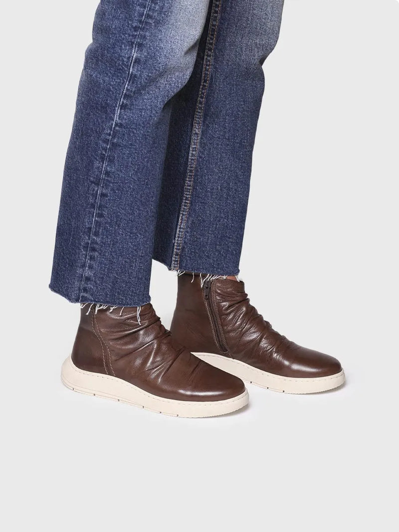 botines mujer - Botín de piel para mujer con cremallera lateral | PRETORIA  - Toni Pons  