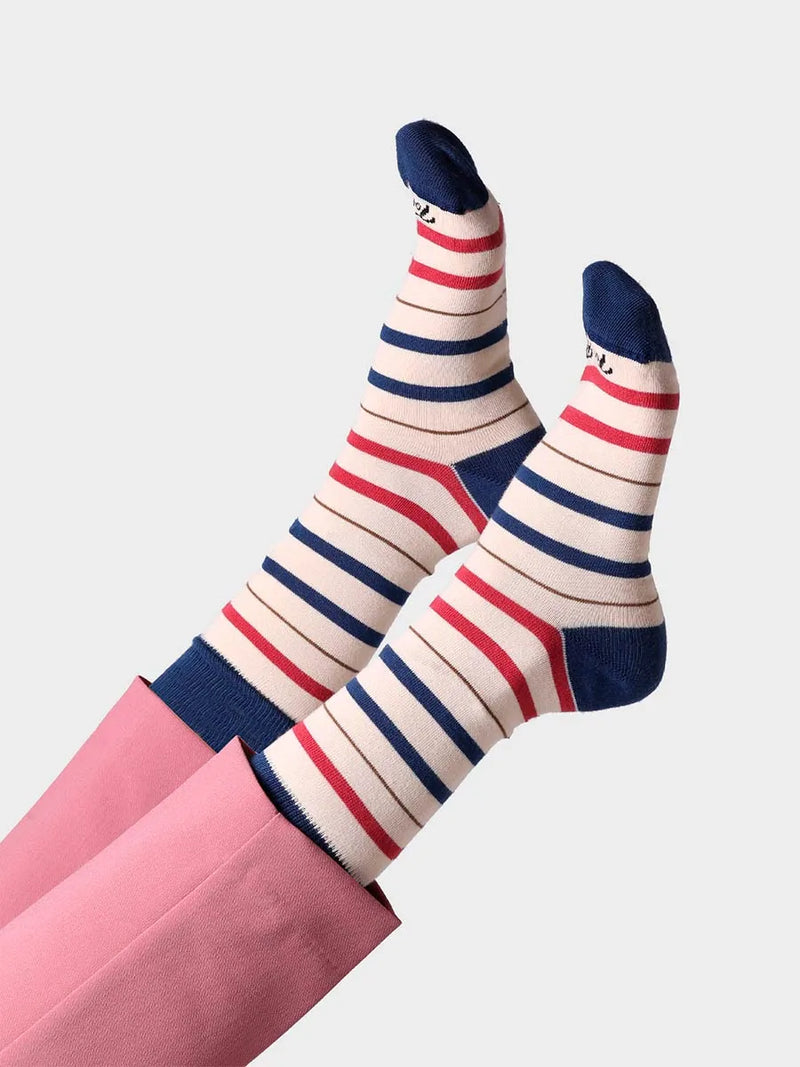 Complementos - Calcetines unisex en algodón a rayas | QUEL-BR  - Toni Pons  