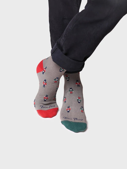 Unisex cotton socks with Christmas motifs - QUEL-ND lights