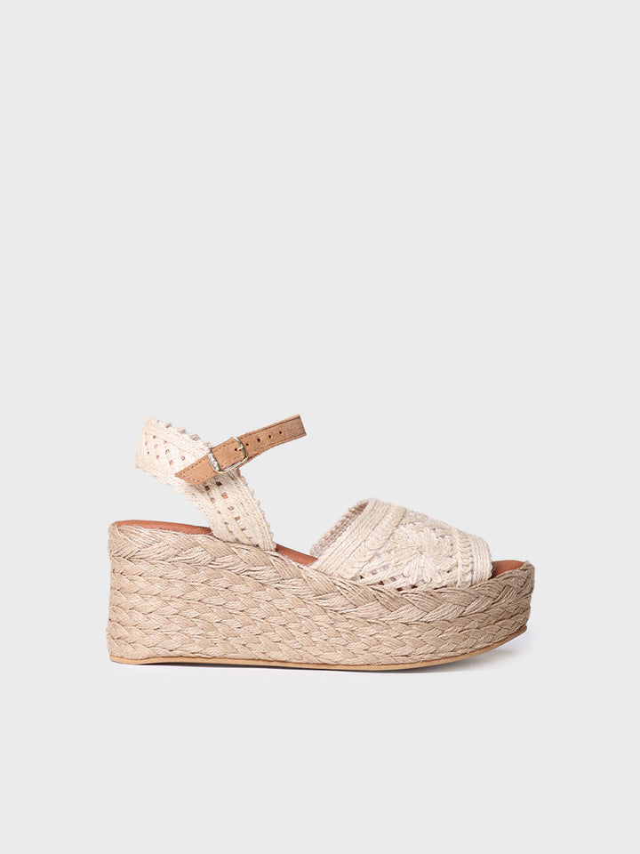 Alpargata mujer - Alpargata alta de mujer en tejido de ganchillo  - Toni Pons  