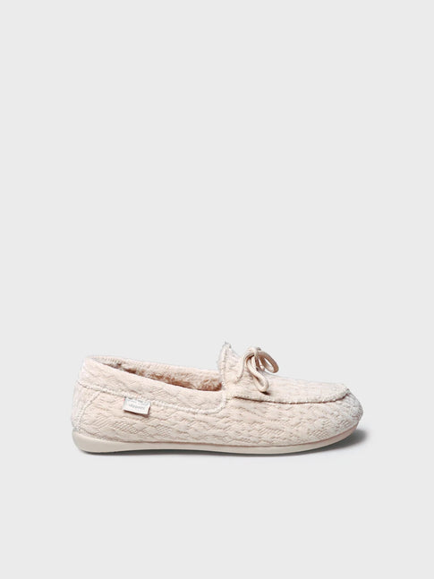 Zapatillas de casa mujer - Zapatilla de casa tipo náutico en tejido aterciopelado para mujer | RIGA  - Toni Pons  
