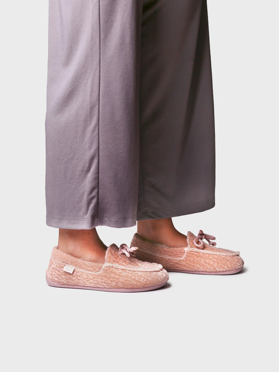Zapatillas de casa mujer - Zapatilla de casa tipo náutico en tejido aterciopelado para mujer | RIGA  - Toni Pons  