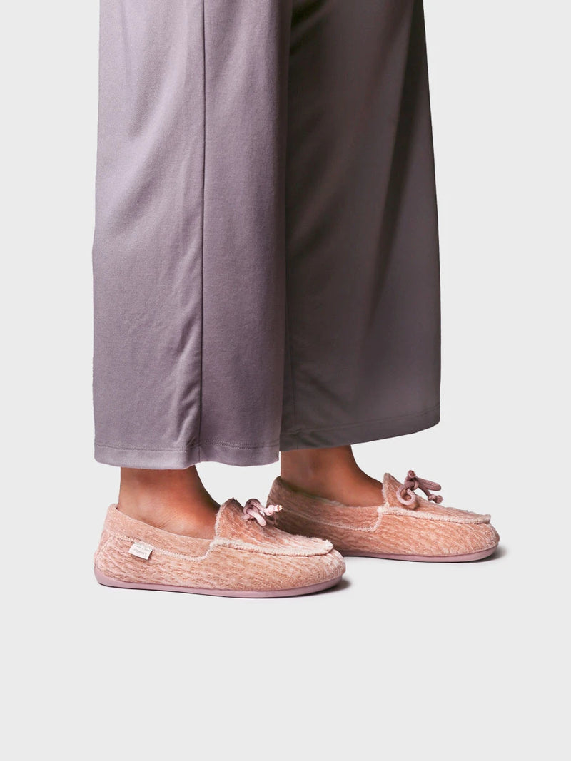 Zapatillas de casa mujer - Zapatilla de casa tipo náutico en tejido aterciopelado para mujer | RIGA  - Toni Pons  