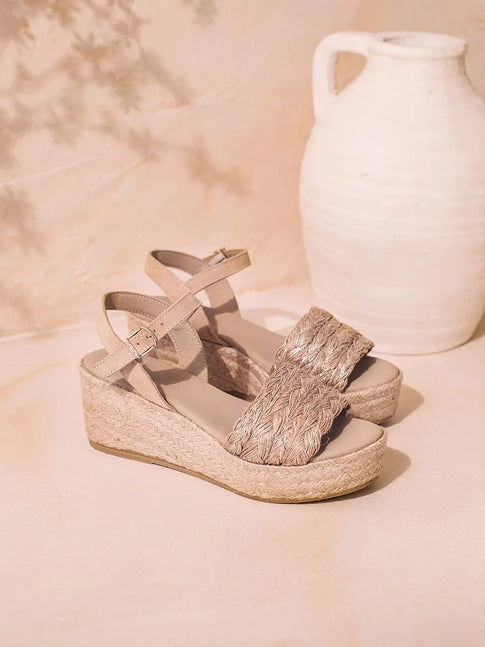 sandalias mujer - Alpargata de mujer en yute trenzado con cuña y hebilla | ROCIO-PH  - Toni Pons  