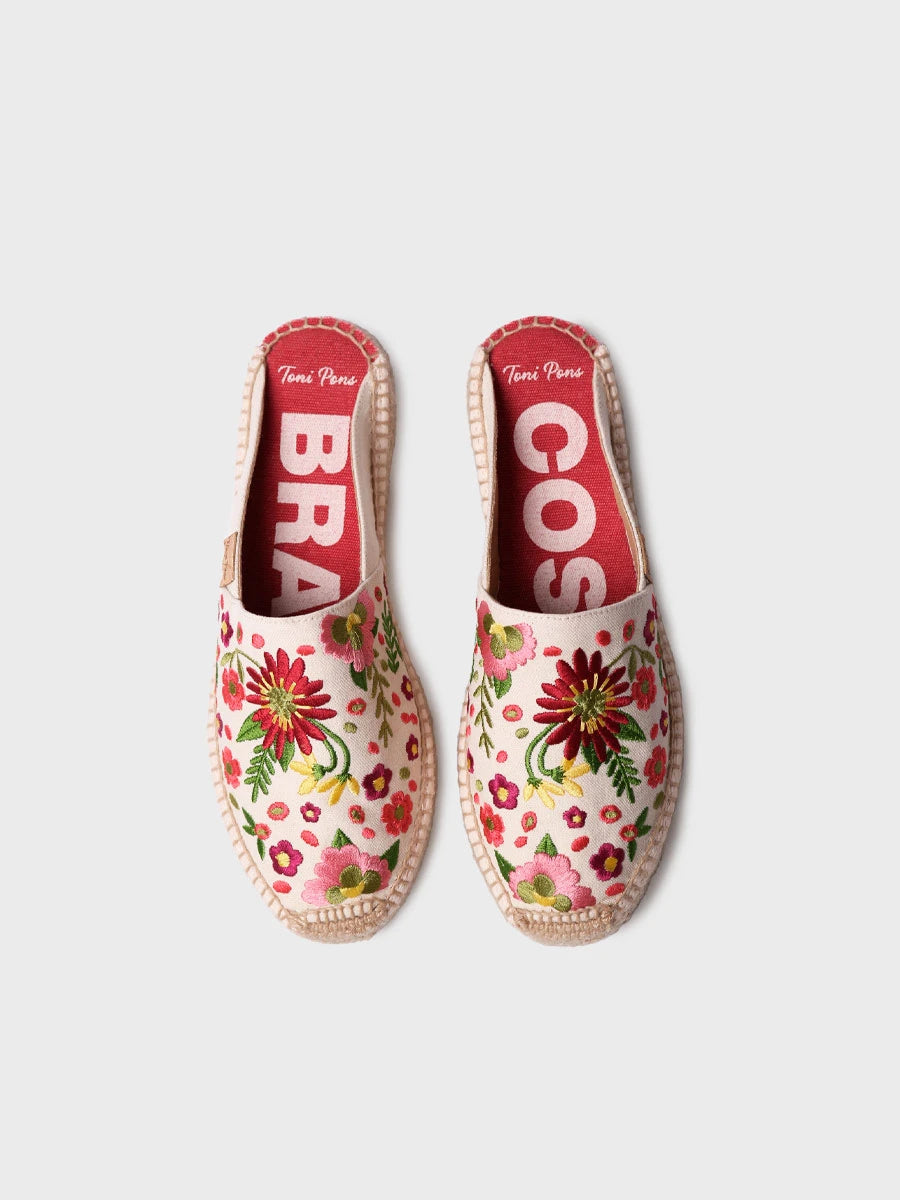  - Alpargata mule de mujer con bordado floral | ROVIRA  - Toni Pons  