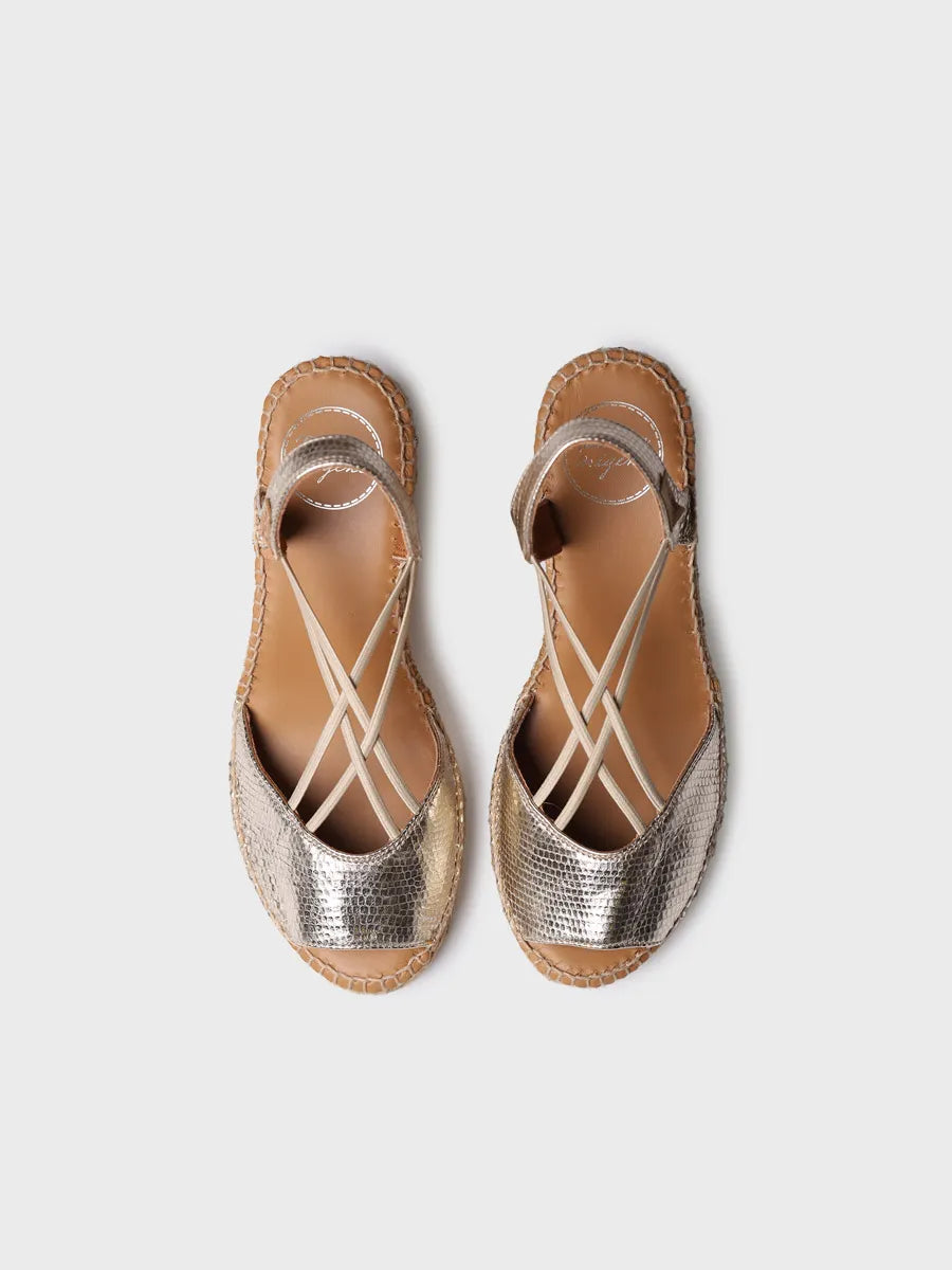  - Alpargata de mujer de cuña en piel con elásticos | SABINA-CA  - Toni Pons  