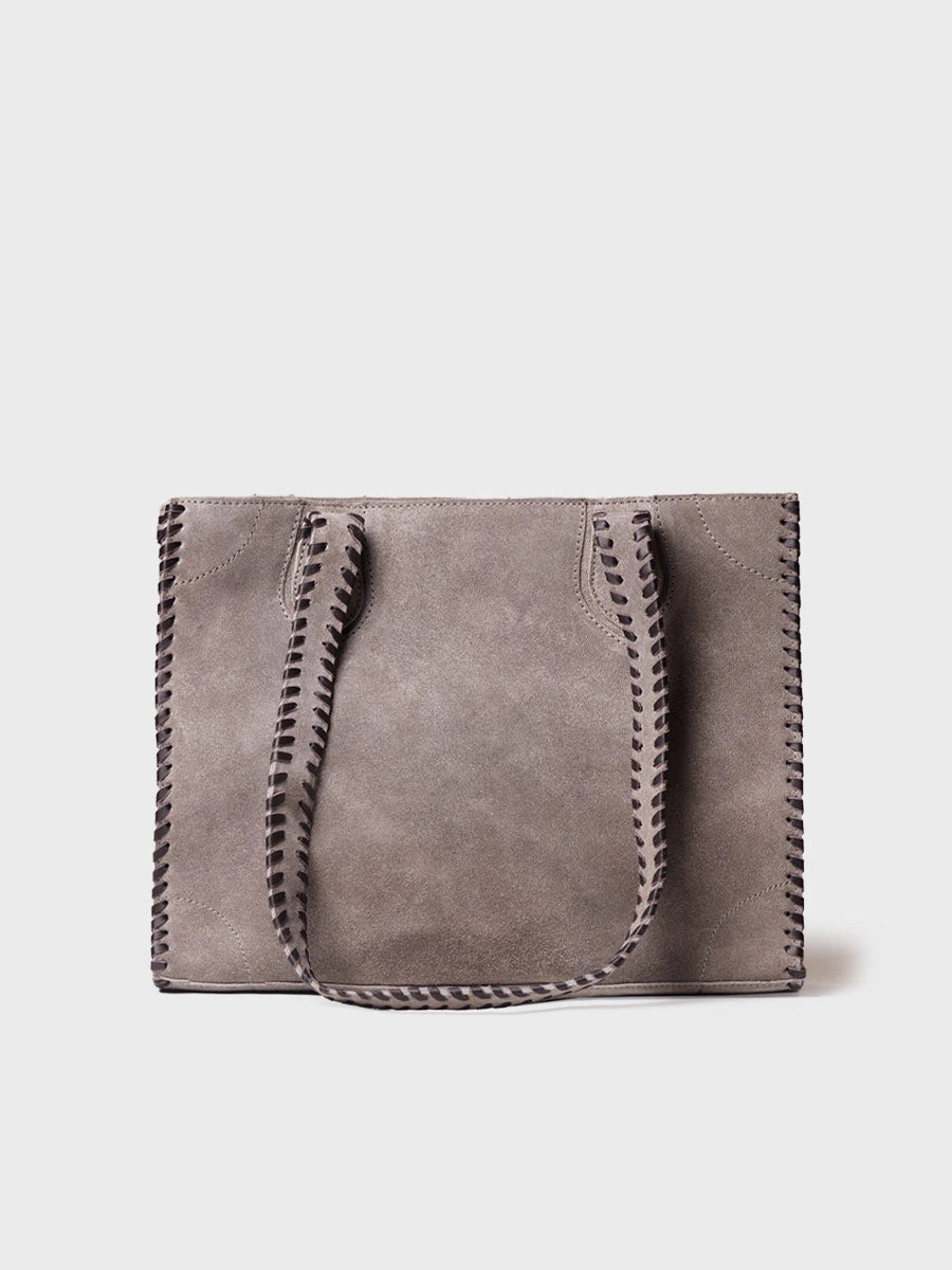 Complementos - Bolso tote en piel con ribete trenzado | SABINE  - Toni Pons  