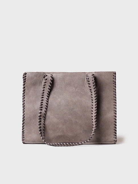 Complementos - Bolso tote en piel con ribete trenzado | SABINE  - Toni Pons  