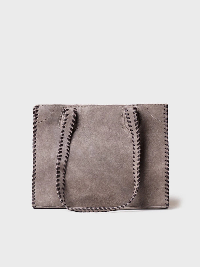 Complementos - Bolso tote en piel con ribete trenzado | SABINE  - Toni Pons  