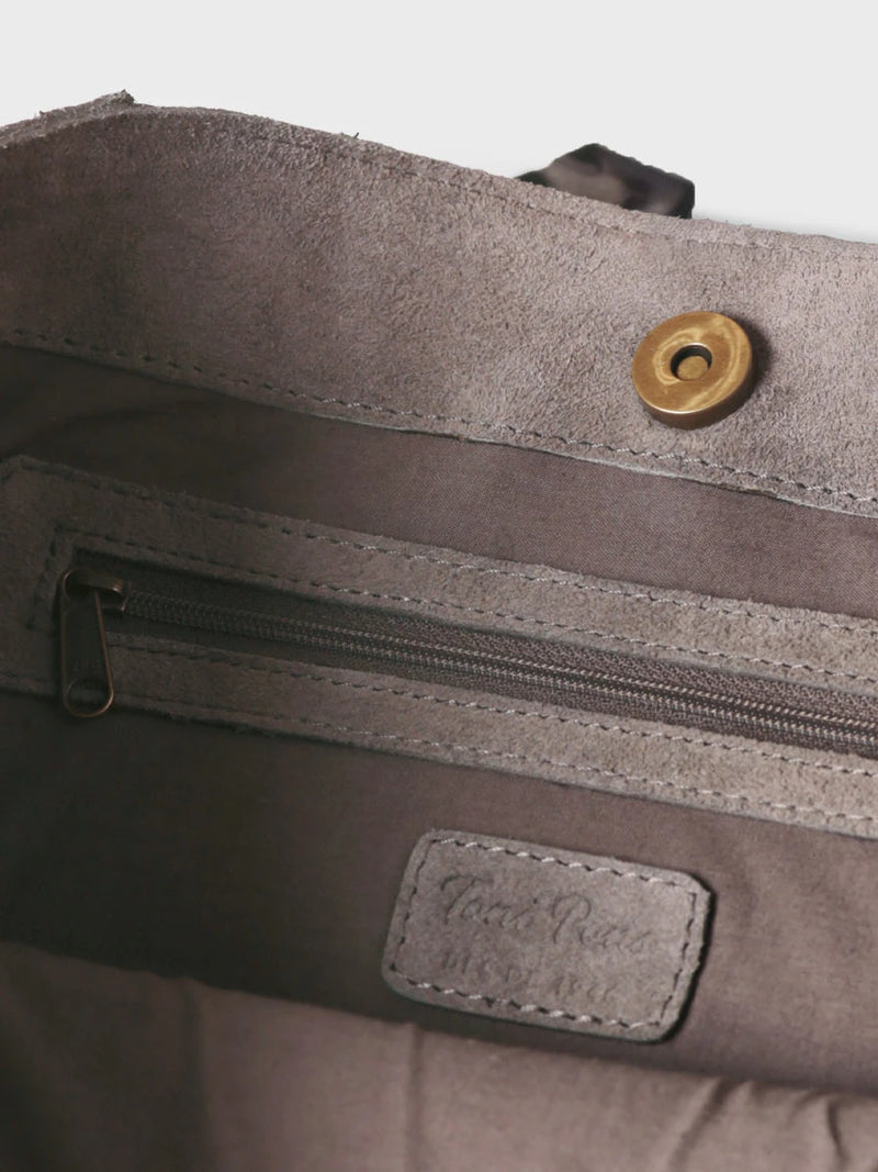 Complementos - Bolso tote en piel con ribete trenzado | SABINE  - Toni Pons  