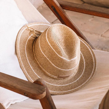 Complementos - Sombrero de paja tipo Panamá con rayas | SABRINA |  - Toni Pons  