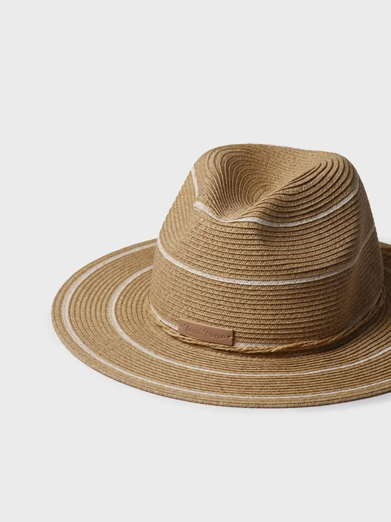 Complementos - Sombrero de paja tipo Panamá con rayas | SABRINA |  - Toni Pons  