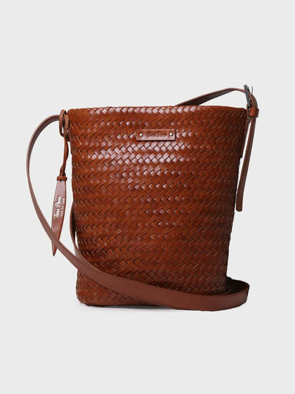 Complementos - Bolso bombonera en cuero trenzado con tira ajustable | SALLY  - Toni Pons  