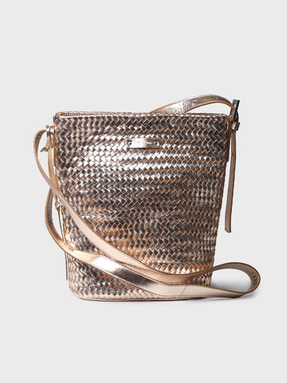  - Bolso bombonera en cuero trenzado con tira ajustable | SALLY  - Toni Pons  