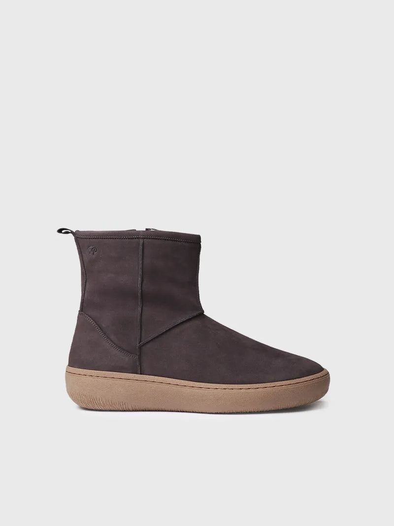 SALOU - Women's nubuck leather boot in beige | TONI PONS