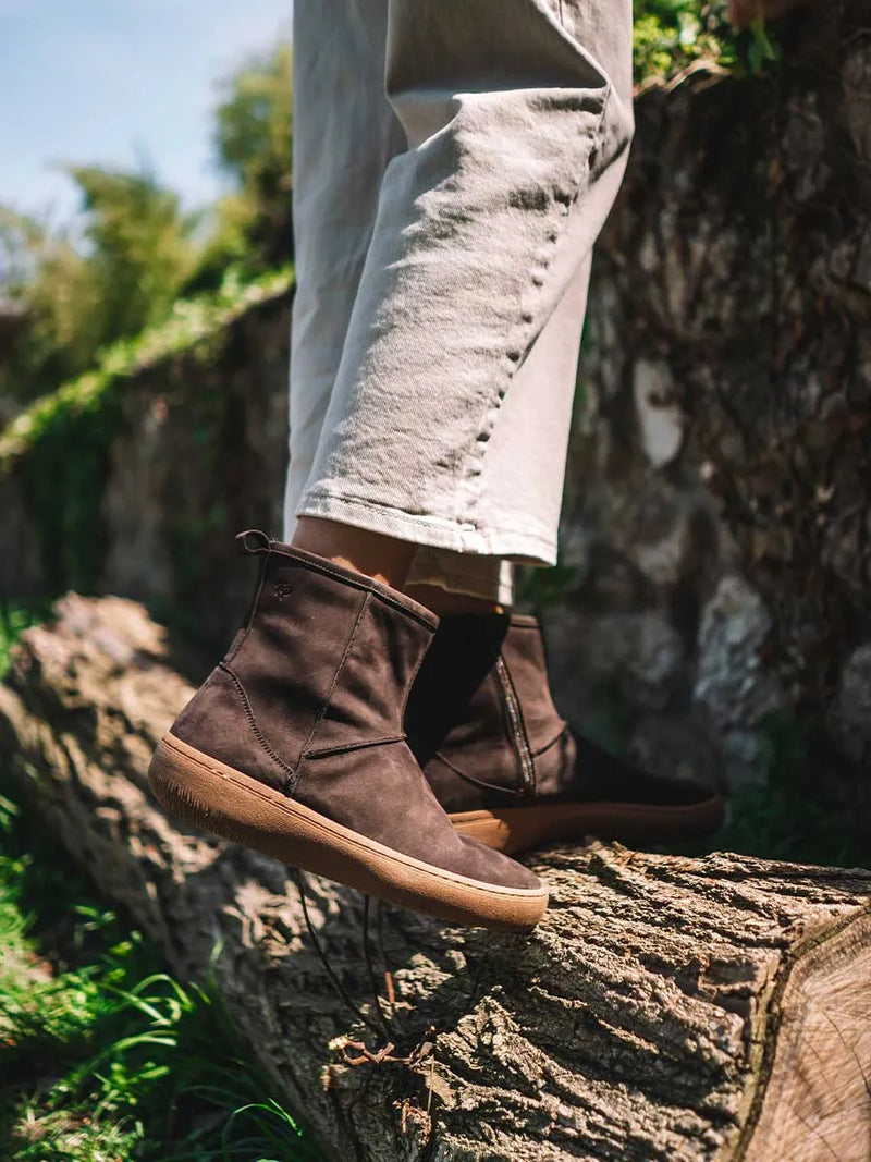 SALOU - Women's nubuck leather boot in beige | TONI PONS